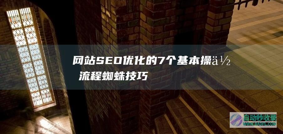 网站SEO优化的7个基本操作流程_蜘蛛技巧
