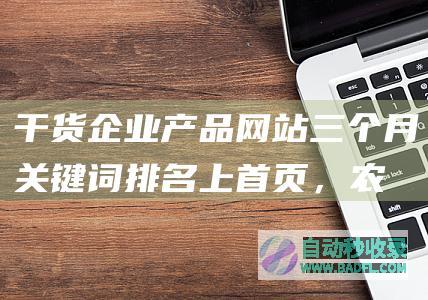 干货：企业产品网站三个月关键词排名上首页，农村包围城市