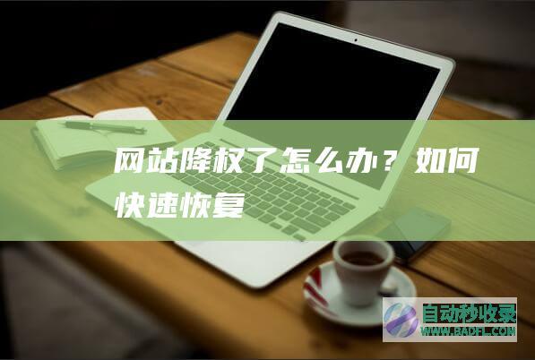 网站降权了怎么办？如何快速恢复