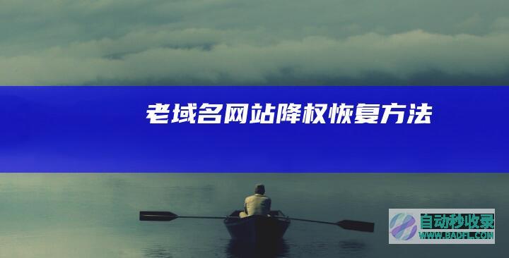 老域名网站降权恢复方法