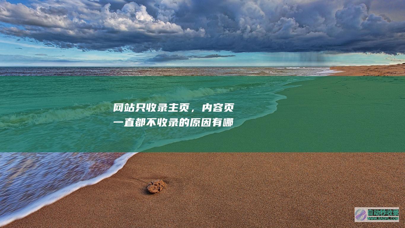 网站只收录主页，内容页一直都不收录的原因有哪一些？