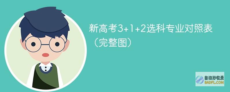 新高考3+1+2选科专业对照表（完整图）