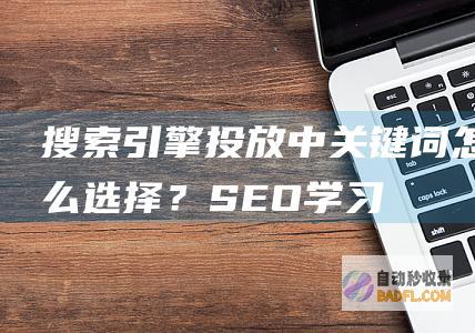 搜索引擎投放中关键词怎么选择？-SEO学习