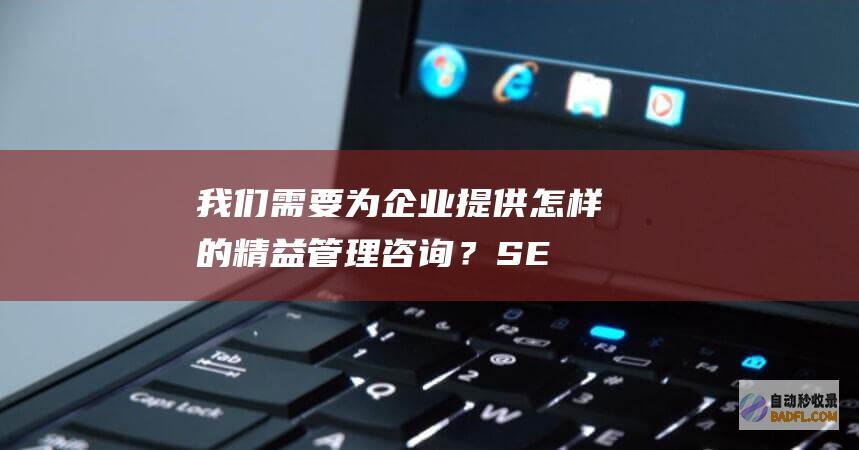 我们需要为企业提供怎样的精益管理咨询？-SEO学习
