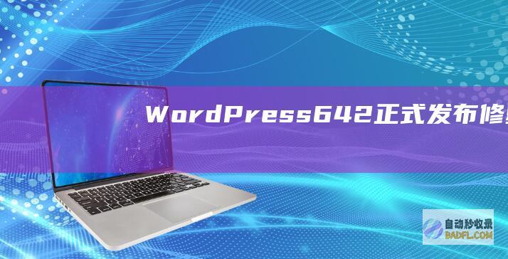 WordPress6.4.2正式发布：修复错误与强化安全-WordPress程序