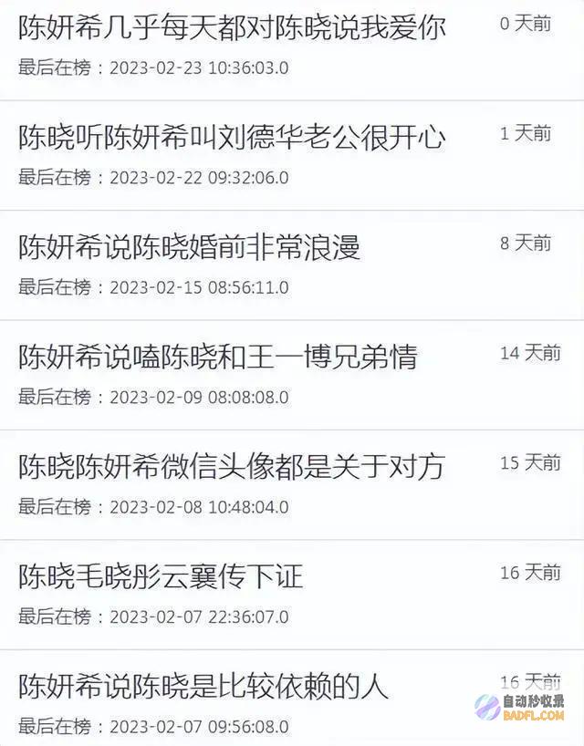 证据曝光陈晓婚变风云更新陈妍希被扒撒谎成精人
