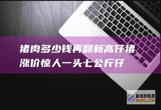 猪肉多少钱再翻新高！仔猪涨价惊人 一头七公斤仔猪竟售价680元！ (猪肉多少钱再出肉)