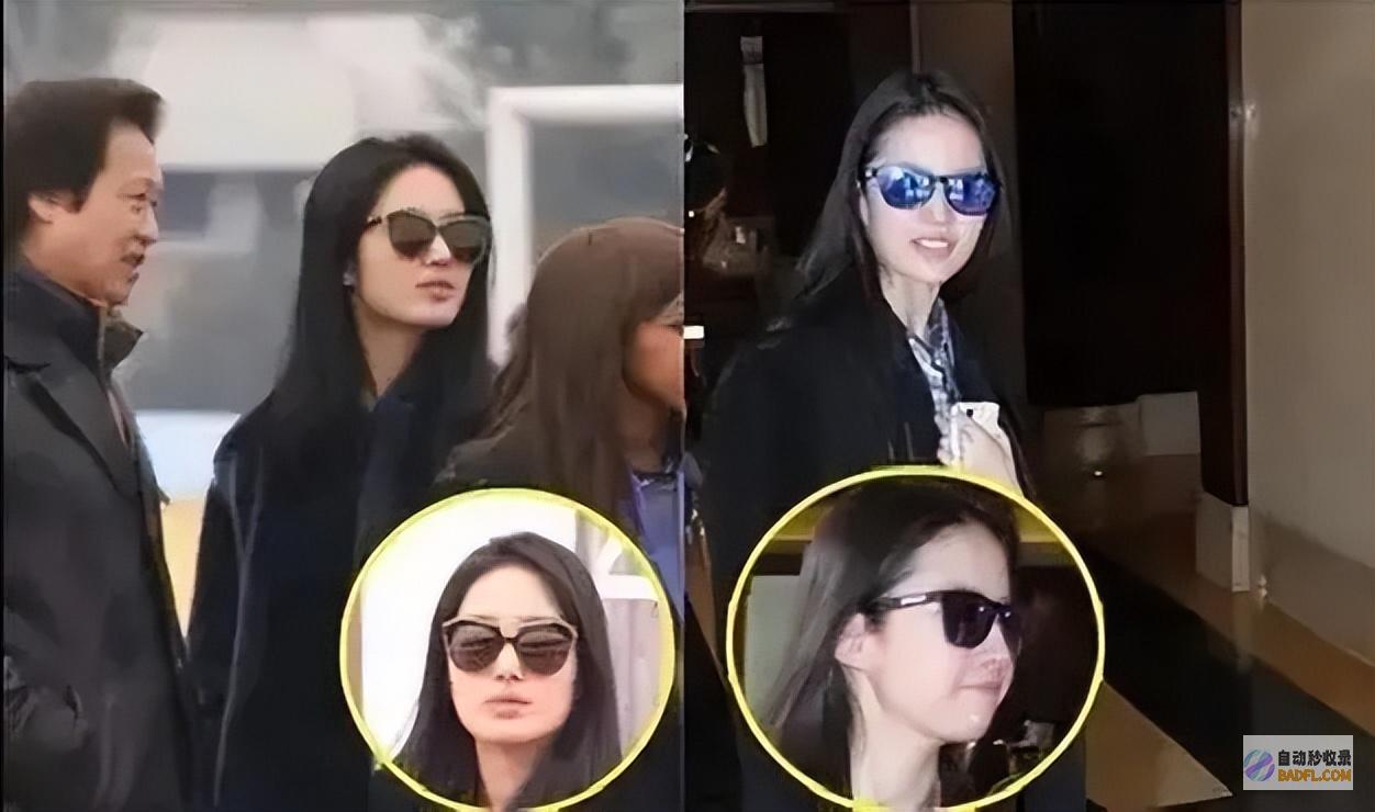 刘亦菲与干爹同框两人相关看起来很好紧身裙端庄