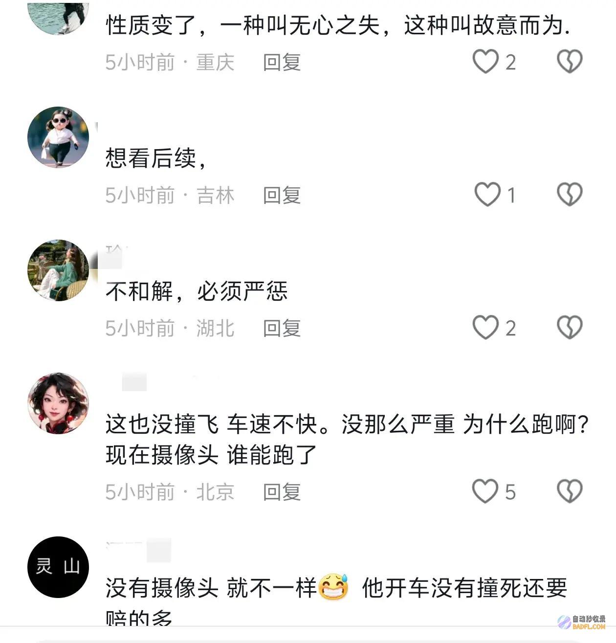 路口撞了人不下车还故意碾压她人致死区炸锅