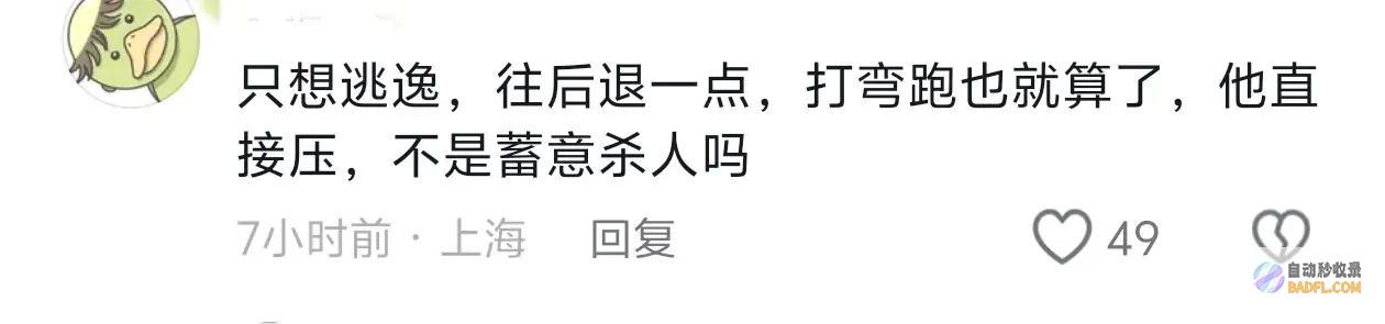 路口撞了人不下车还故意碾压她人致死区炸锅