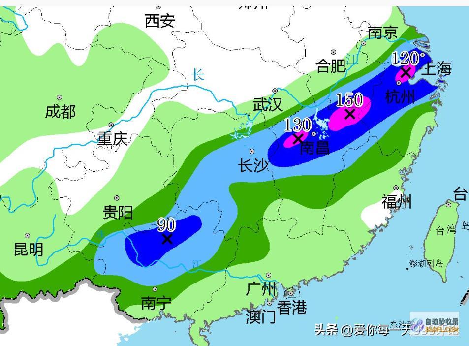 暴雨大暴雨散布如下2526号天气预告新一轮强降雨
