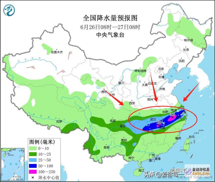 暴雨大暴雨散布如下2526号天气预告新一轮强降雨