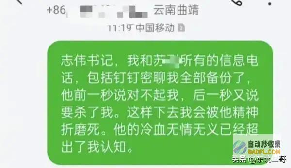 聊天记载曝光县委书记闹大了云南一副县长被