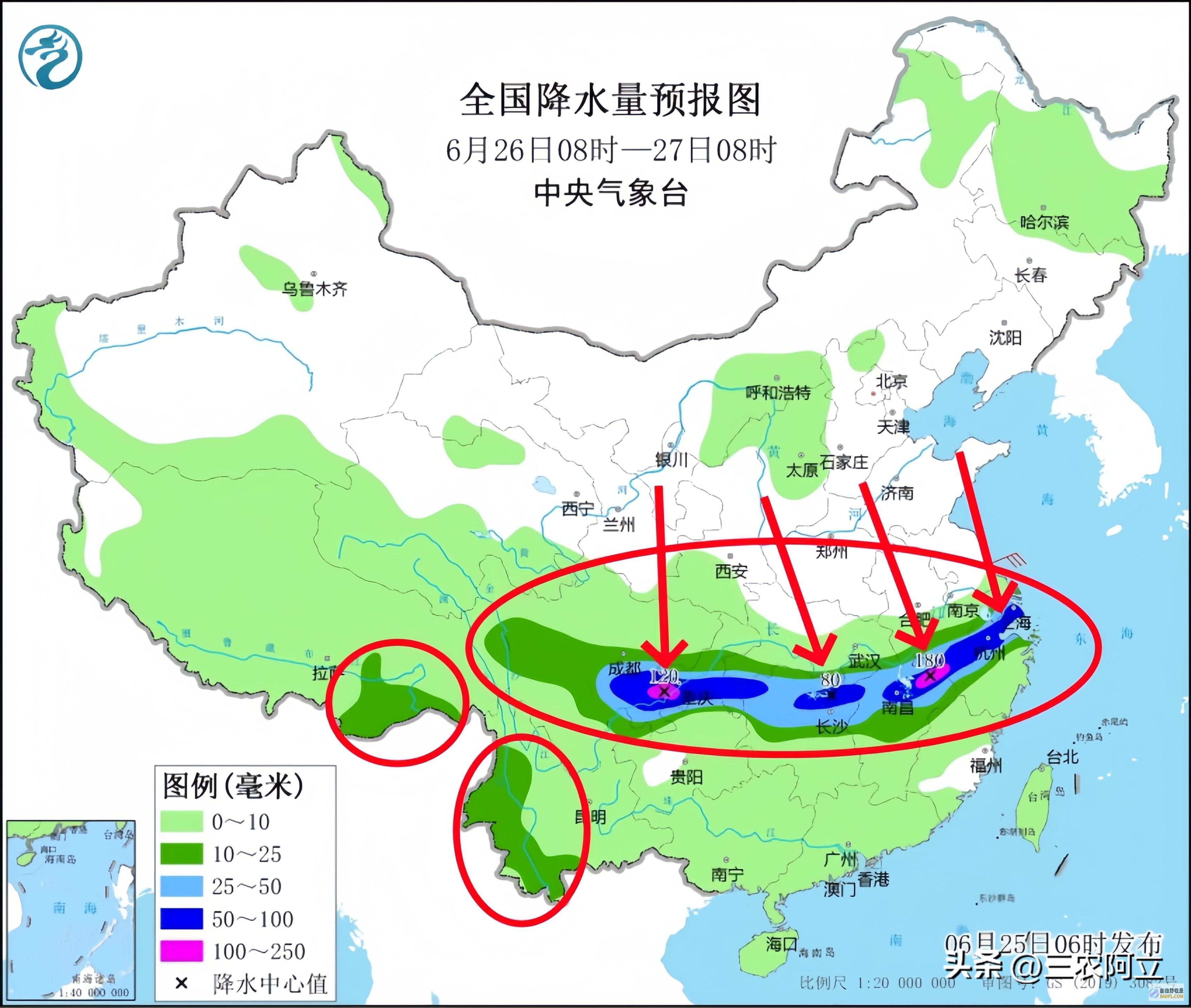 暴雨散布如下强降雨高温核心已定当天夜间至6月2