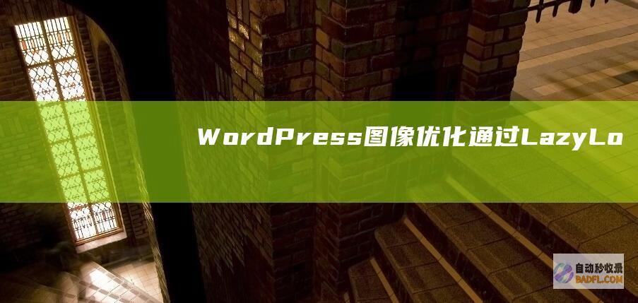 WordPress图像优化：通过Lazy Load和CDN加快页面加载速度(wordpress自助建站)