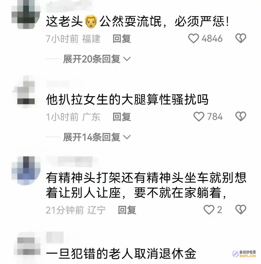 网友炸锅事大了北京地铁老人扒拉女孩大腿后续老