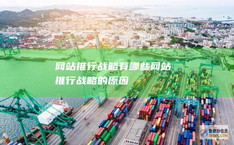 网站推行战略有哪些 (网站推行战略的原因)