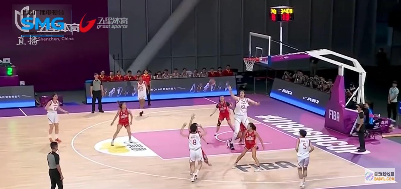 中国U18女篮大胜印尼队100%的惊人命中率张子宇