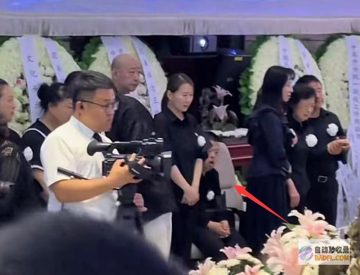 妻子哭肿双眼被人扶持王铁成遗体告别仪式儿子坐