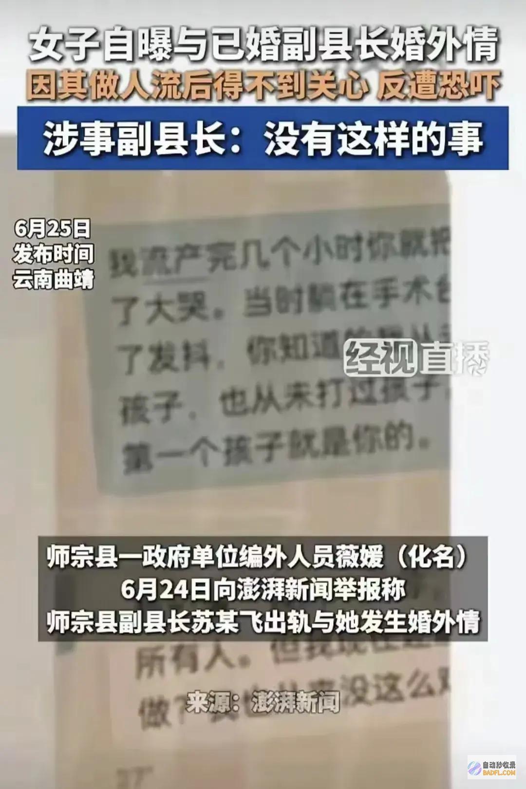 网友副县长出轨女下属体制内这事真多聊天记载毁