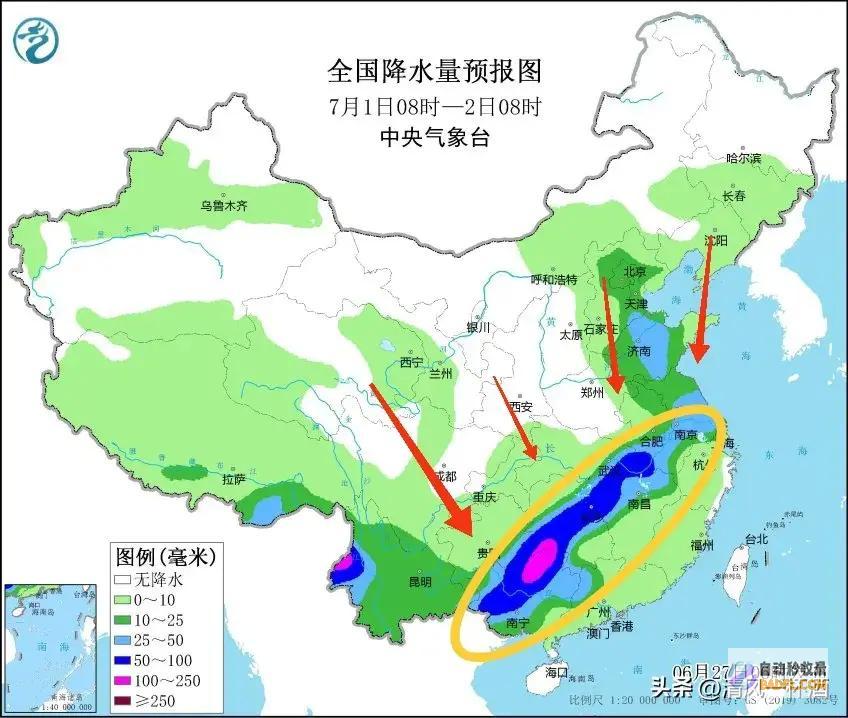暴雨散布如下当天夜间至6月28日天气预告本轮强