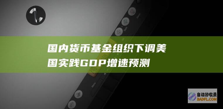 国内货币基金组织下调美国实践GDP增速预测 (国内货币基金亏损案例)
