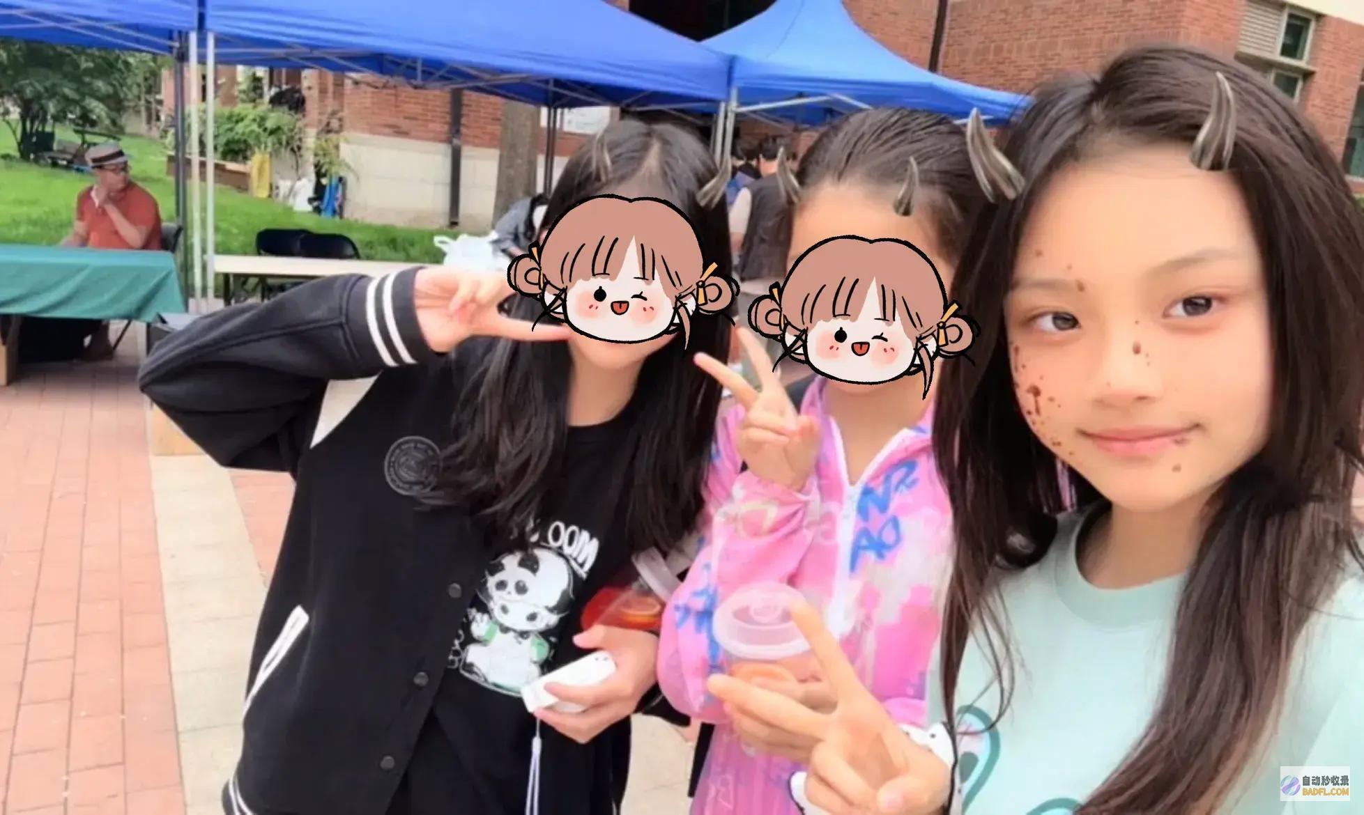 11岁甜馨美丽有气质女儿小学礼母