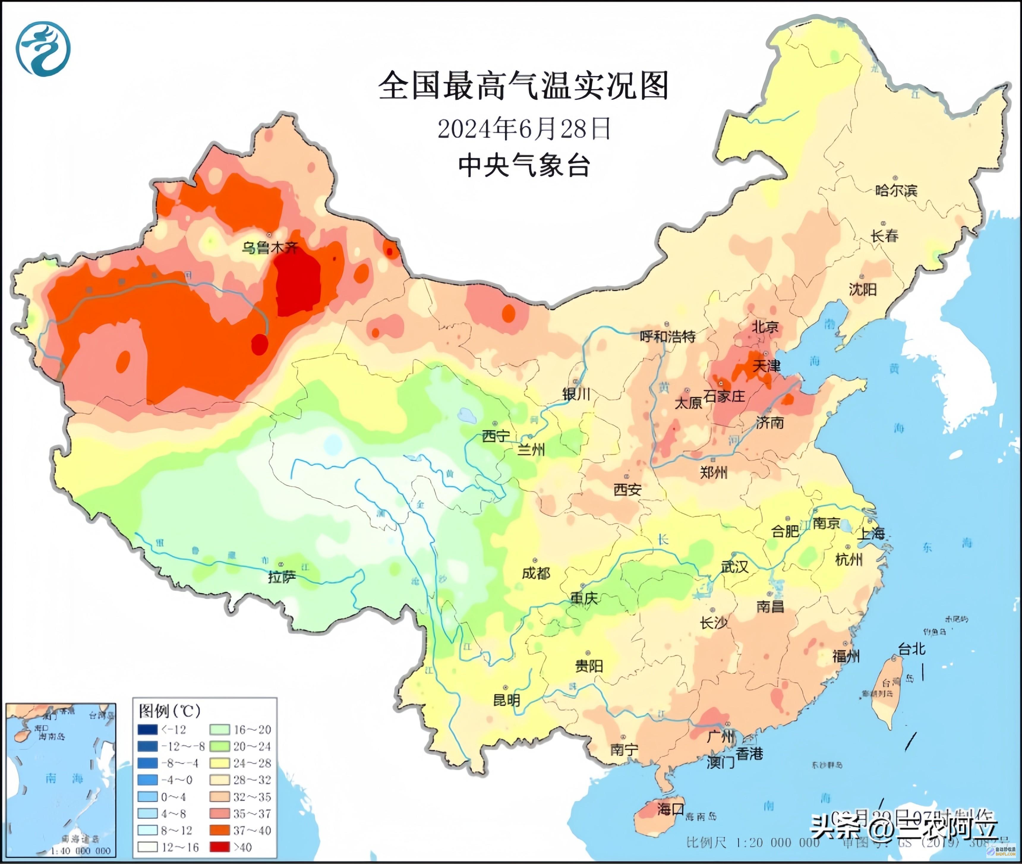 新一轮强降雨高温情势大变暴雨散布如下先天7月1