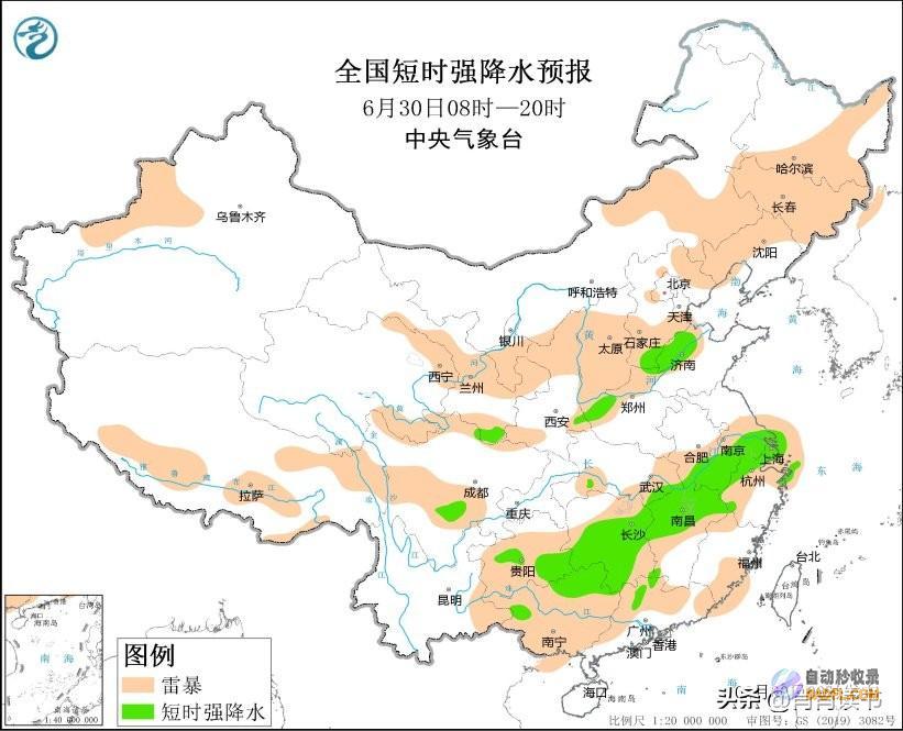 暴雨散布如下本轮强降雨情势大变当天夜间至7月1
