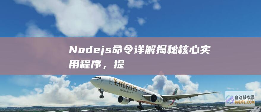 Node.js 命令详解：揭秘核心实用程序，提升开发效率 (node.js)