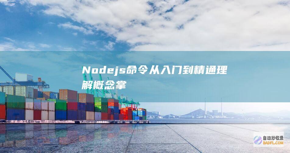 Node.js 命令从入门到精通：理解概念、掌握用法，成为 Node.js 大师 (node.js是什么)