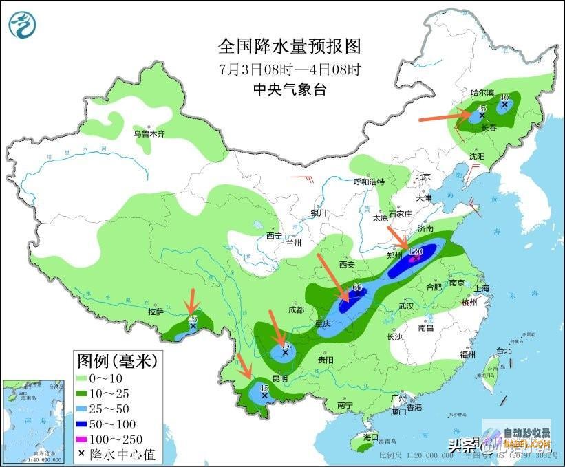 雨带核心向北移动明先天7月34号天气本轮强降雨