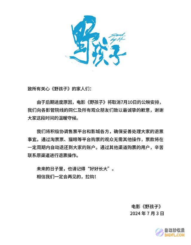 王俊凯官宣撤档前期进展野孩子王俊凯公开道