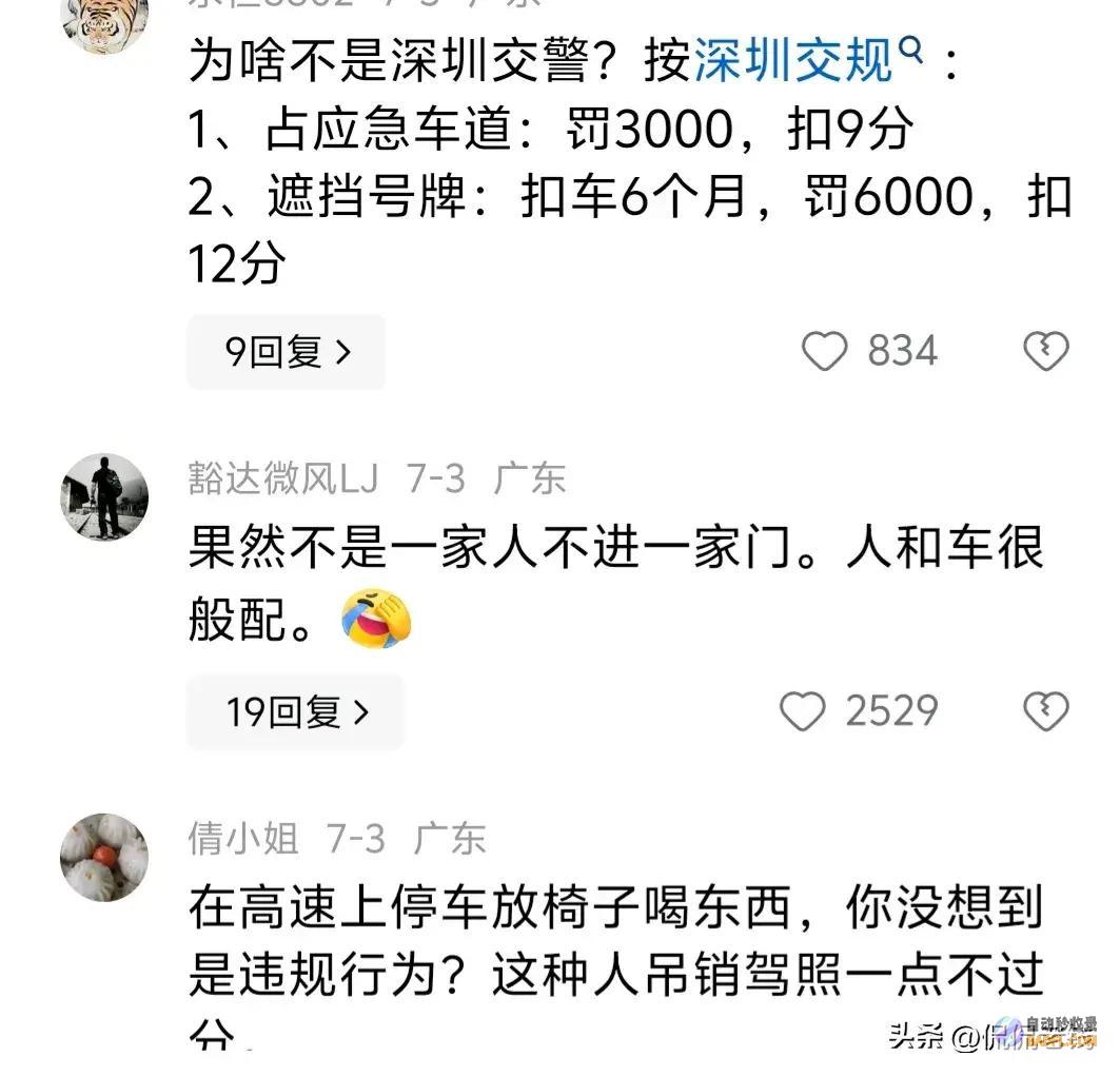 深中通道违停后续来了当事人不应该自觉从众很悔