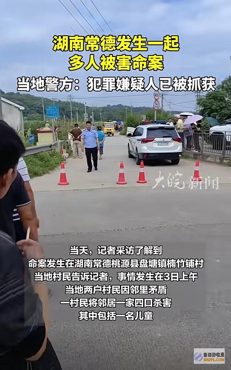凶手竟是街坊宅基地纠纷竟酿血案湖南一村四口惨