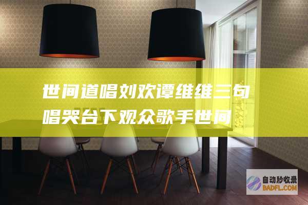 世间道 唱刘欢 谭维维 三句唱哭台下观众 歌手 (世间道歌曲)