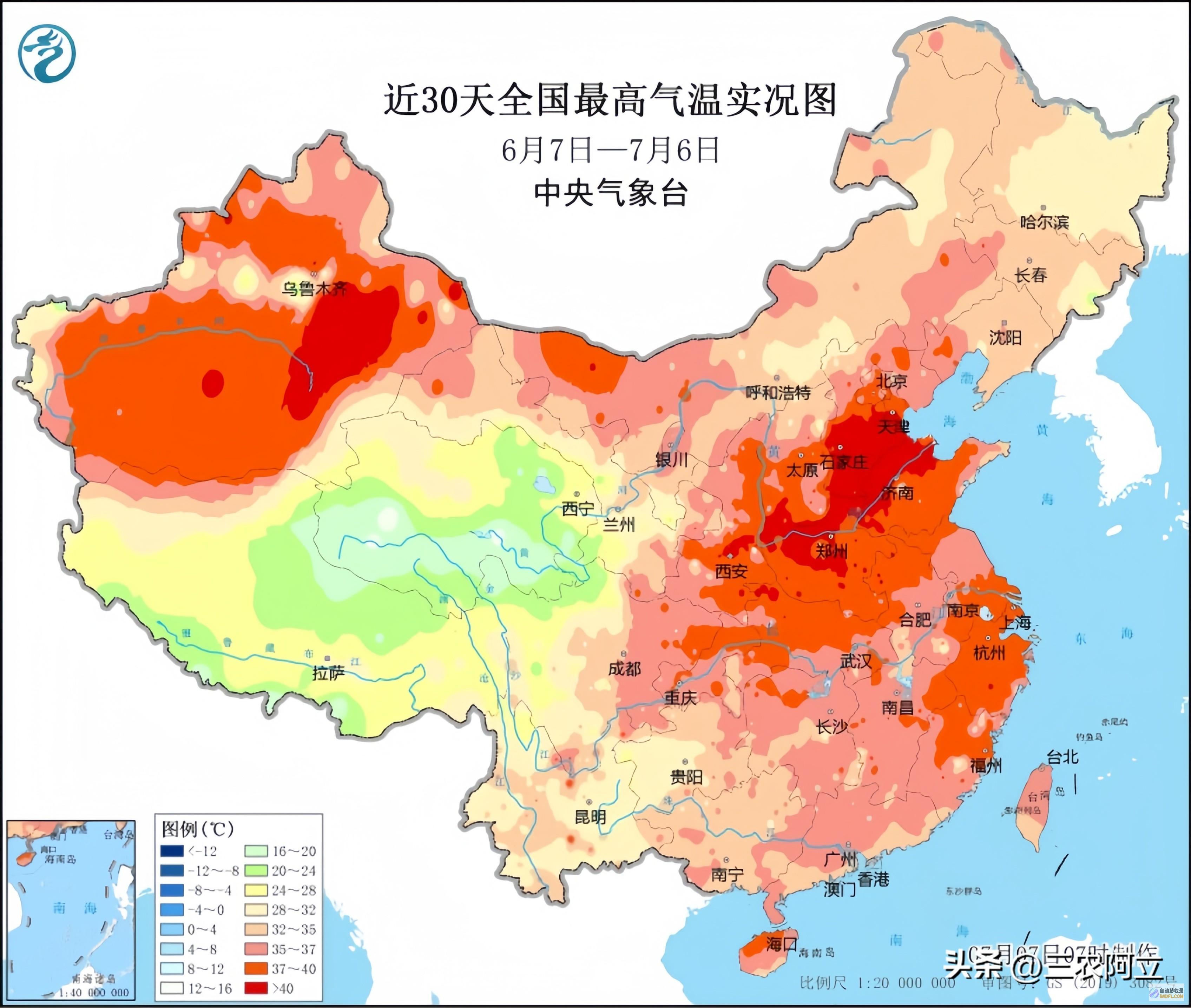 暴雨散布如下强降雨高温核心已定当天夜间至7月8