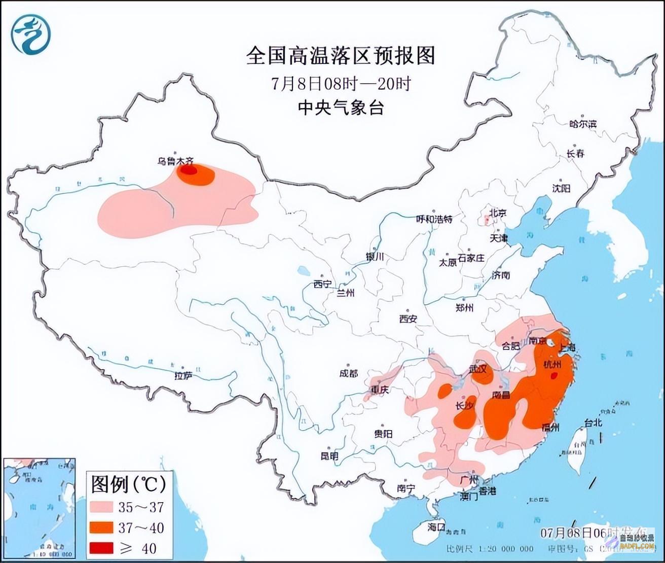 8日强降雨带出现变动暴雨和大暴雨核心如下812强