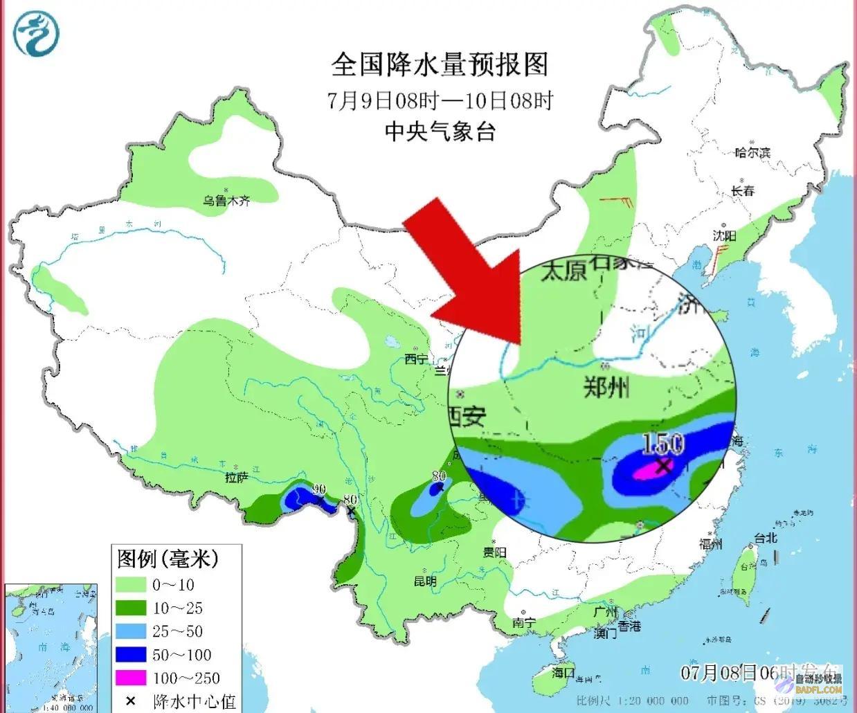 家门口暴雨预警频发河南明天89号降雨如下看海形