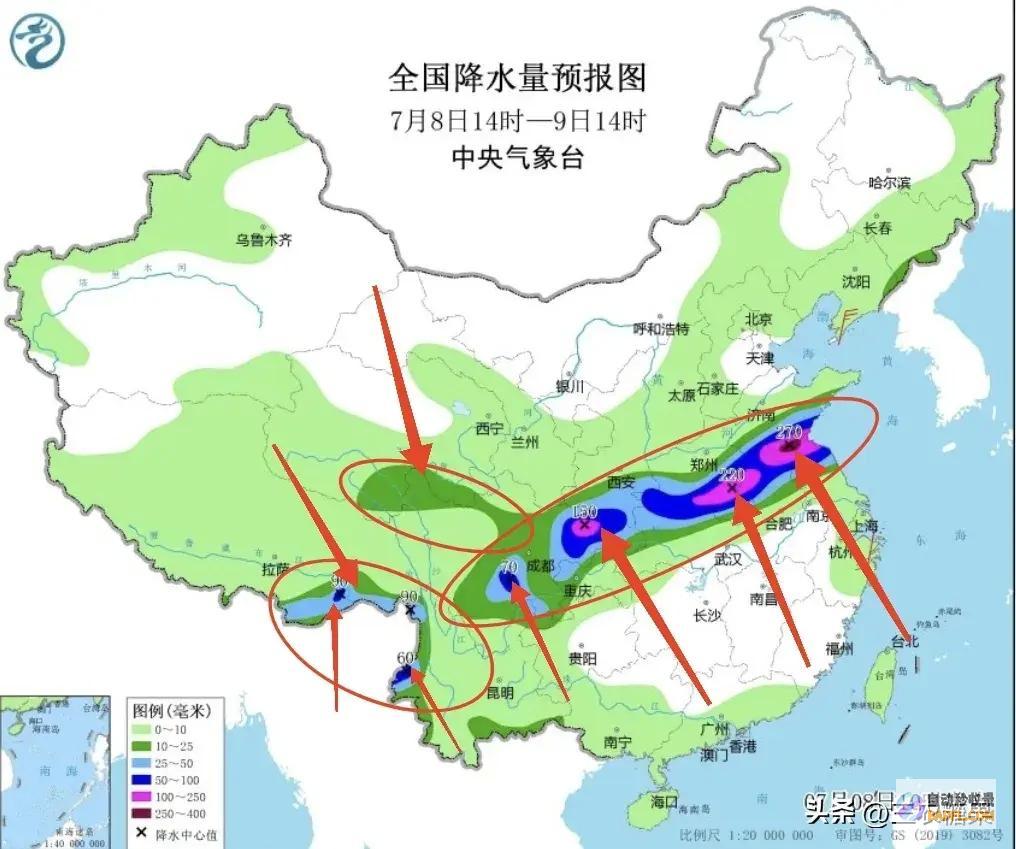 强降雨高温核心已定当天夜间至7月9日天气预告暴