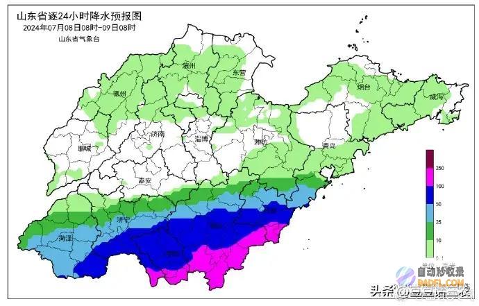 山东大范畴暴雨来袭详细降雨地域如下明天8～9号强