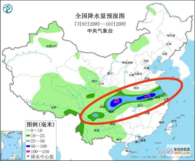 先天10日天气暴雨大暴雨散布如下新一轮强降雨确