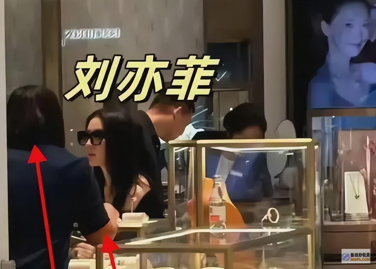 我心里平衡了刘亦菲小露香肩装扮时兴逛珠宝店被