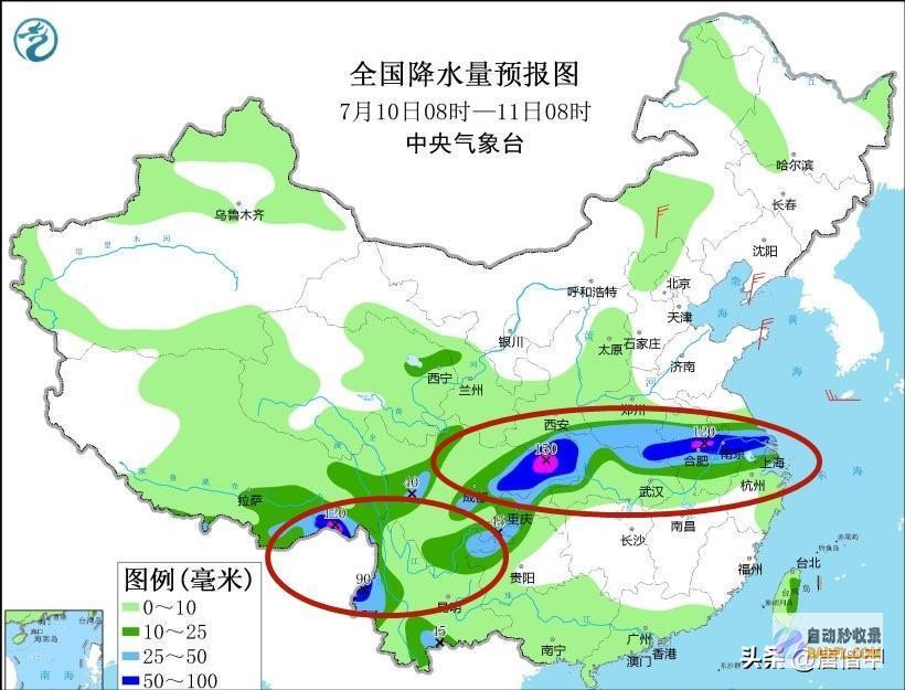 本轮强降雨高温继续发力大雨暴雨散布如下明天7