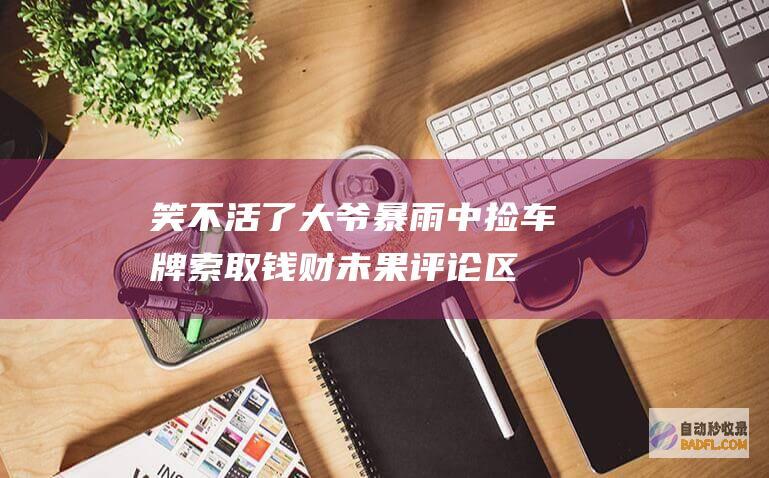 笑不活了!大爷暴雨中捡车牌索取钱财未果 评论区笑成一片 (笑不活了大鹏)