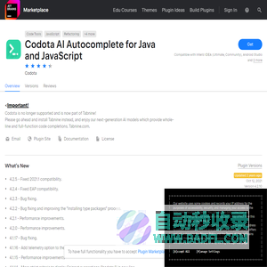 Codota AI Autocomplete for Java and JavaScript - IntelliJ IDEs Plugin | Marketplace