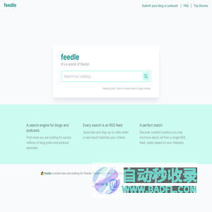 feedle: Search and Discover Quality RSS Feeds from
      Thousands of Blogs and Podcasts