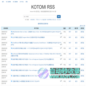 KOTOMI RSS - Anime RSS 索引站