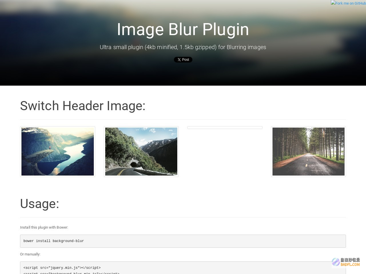Background Blur - plugin by @msurguy