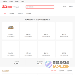 品牌100网-十大品牌排行榜及生活服务排行榜查询网站